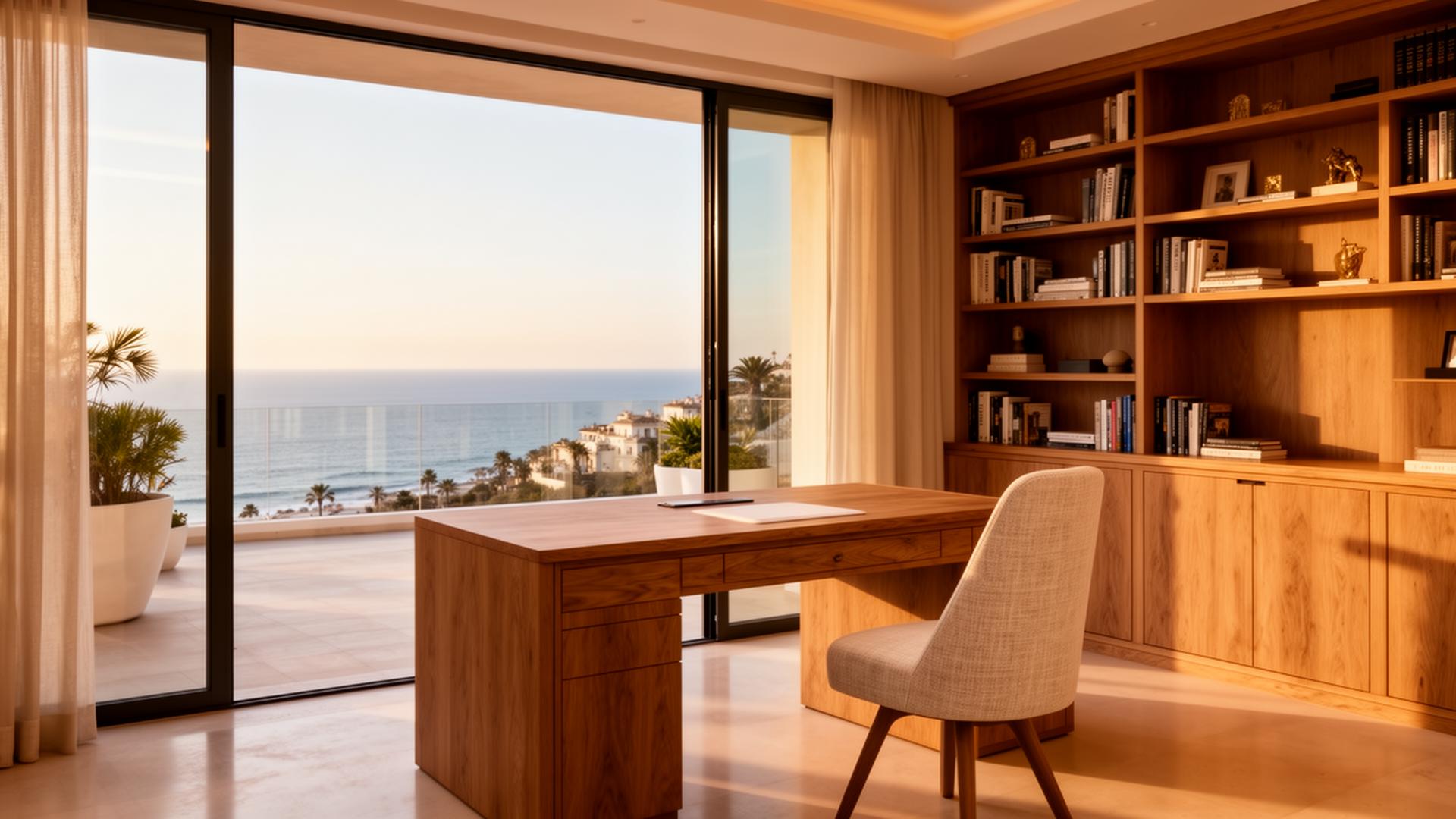 Home office with sea view